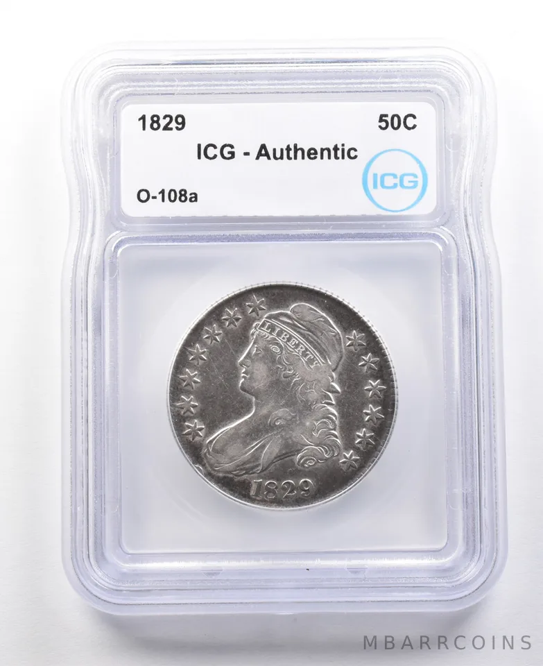 1829 Capped Bust Half Dollar O-108a Authentic ICG *2968