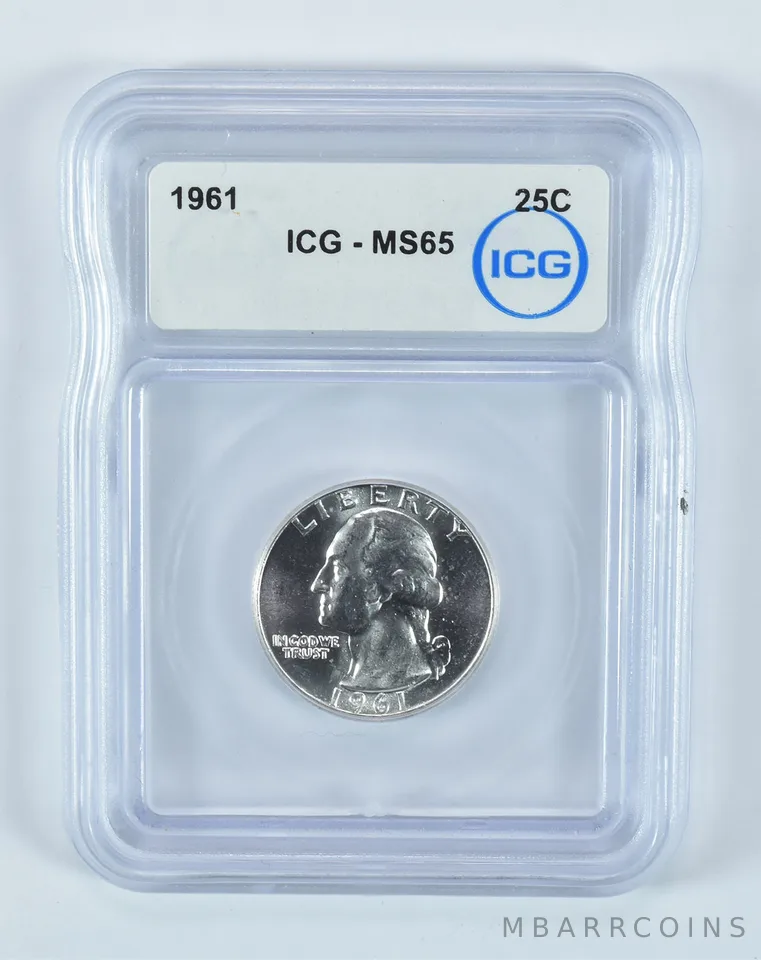 1961 Washington Quarter MS65 ICG