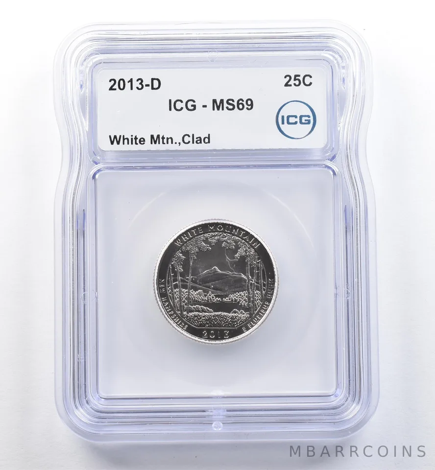 2013-D Washington Quarter ATB White Mountain Clad MS69 ICG *6028