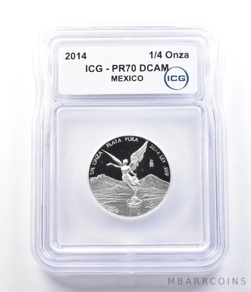 2014 Mo Mexico 1/4 Onza Silver Libertad PR70 DCAM ICG *2881