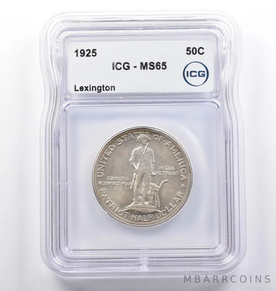 1925 Lexington Commemorative Half Dollar MS65 ICG *0085