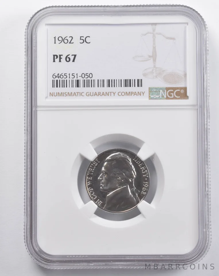 PF67 1962 Jefferson Nickel NGC *5781