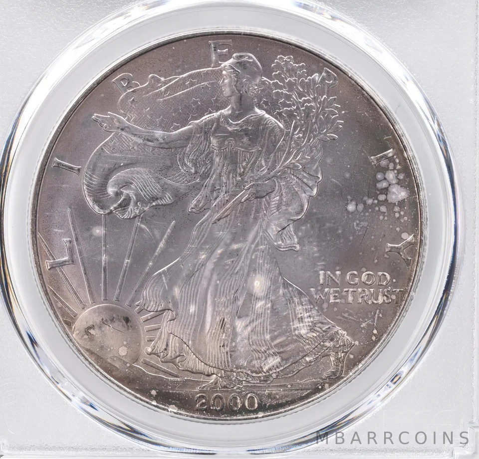 2000 American Silver Eagle MS68 PCGS Beautiful Tone *1235