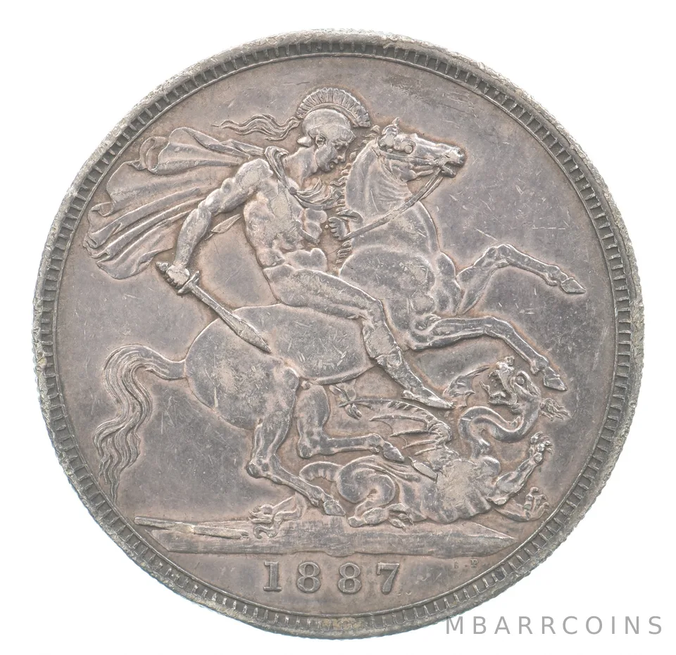 1887 Great Britain Crown Victoria Beautiful Tone *0138