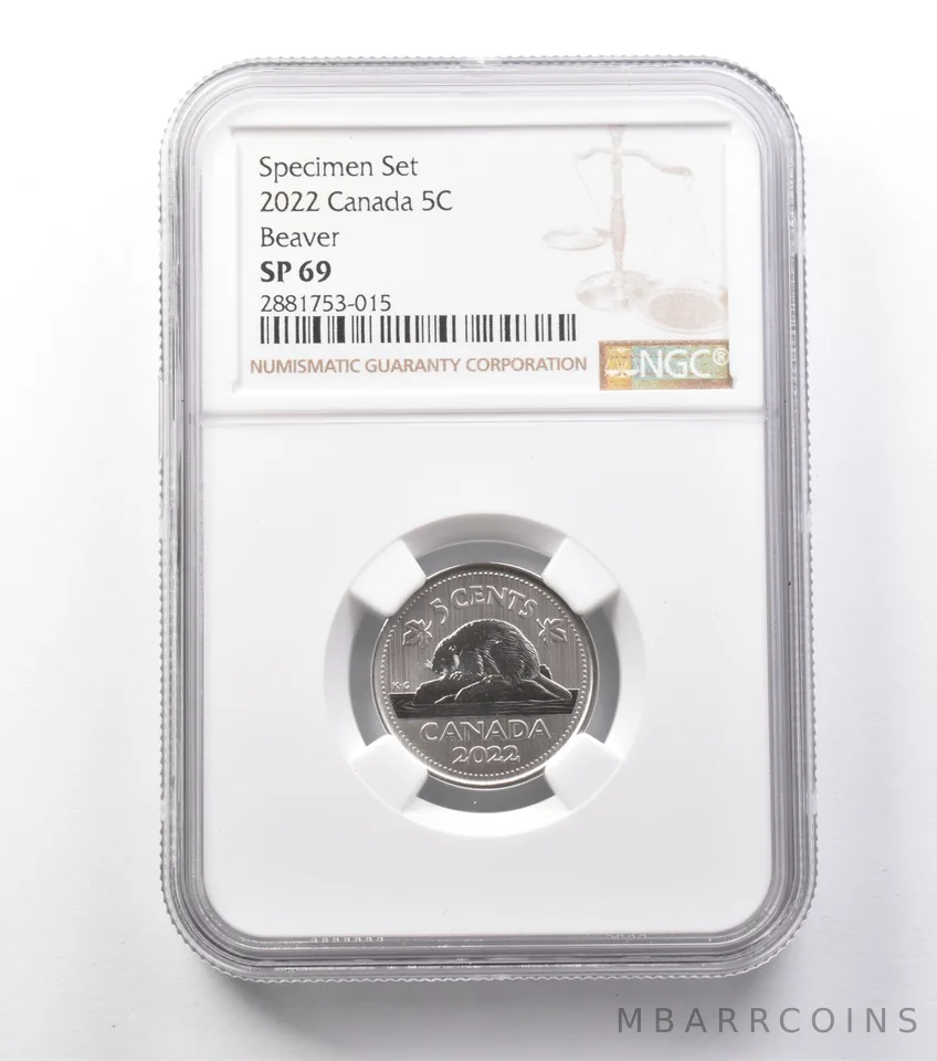 2022 Canada 5 Cents Specimen Set Beaver SP69 NGC a9911
