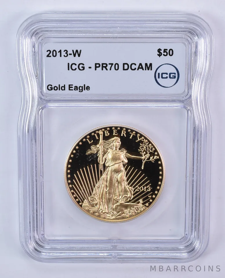 2013-W $50 American Gold Eagle 1 Oz Gold PR70 DCAM ICG