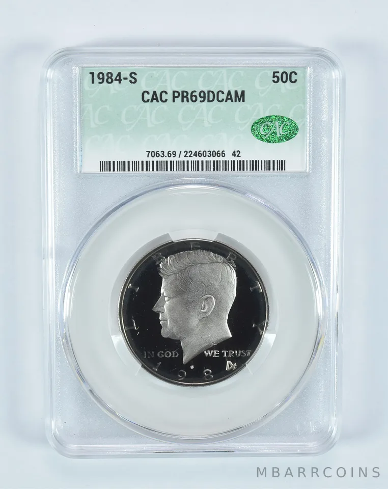 1984-S Kennedy Half Dollar PR69 DCAM CAC CACg