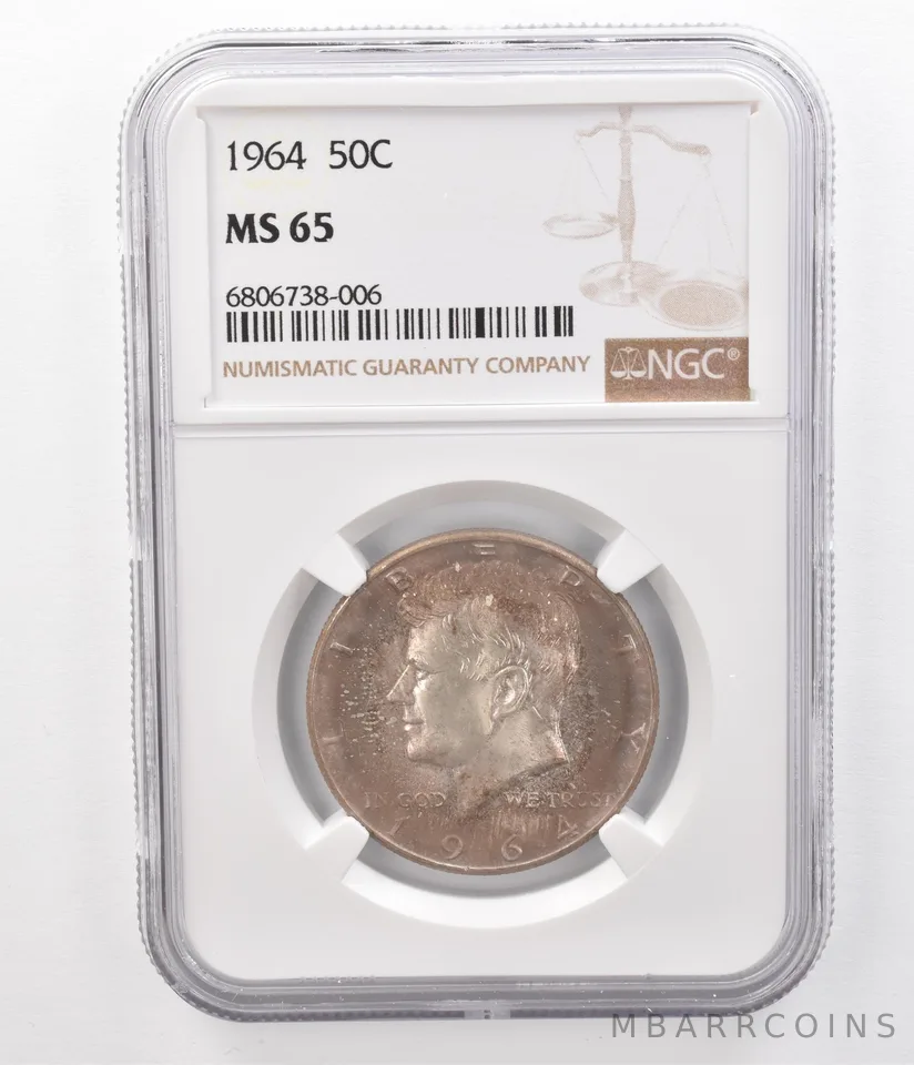 1964 Kennedy Half Dollar MS65 NGC Beautifully Toned a8631