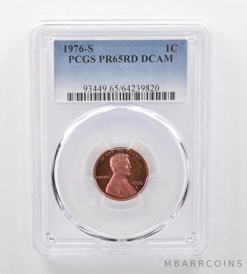 1976-S Lincoln Memorial Cent PR65 RD DCAM PCGS Beautiful Tone *2075