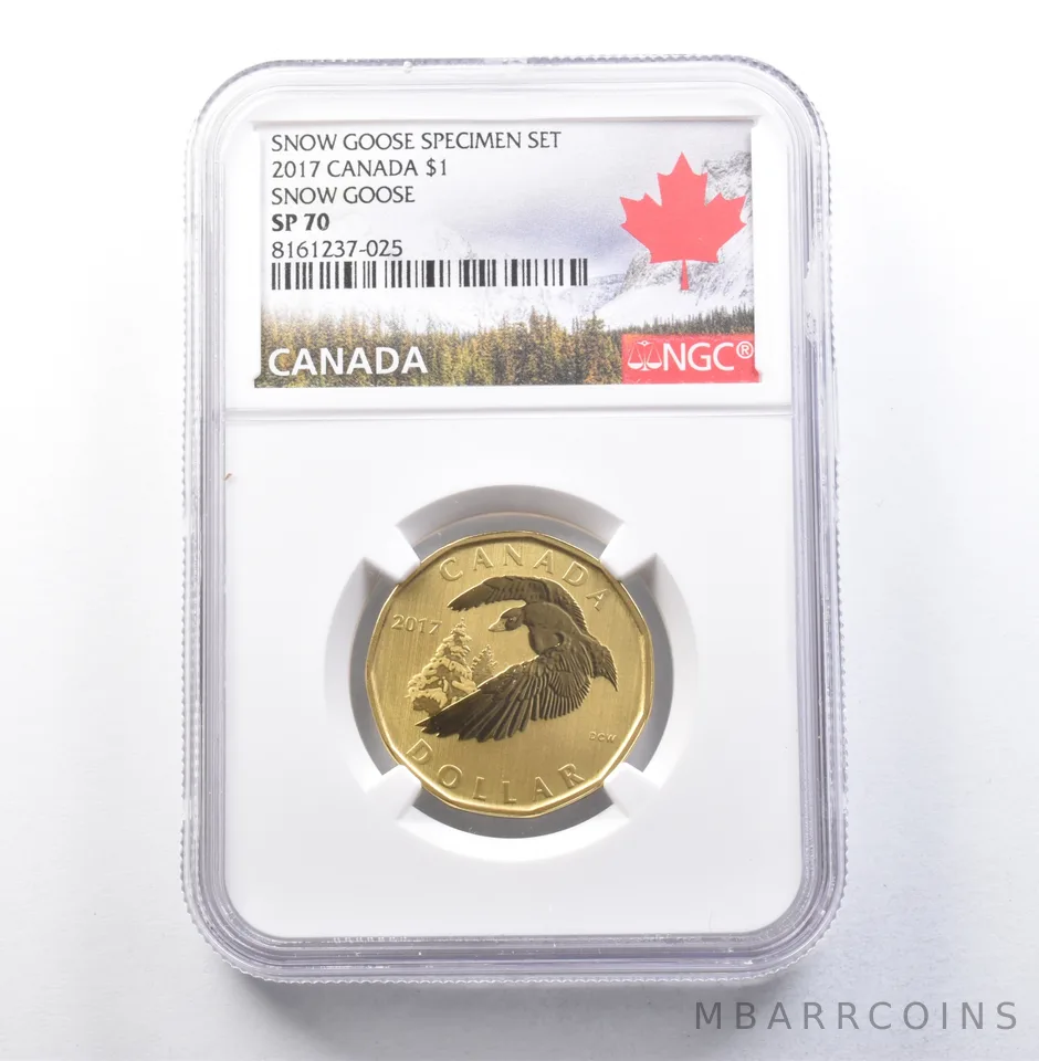 2017 Canada 1 Dollar Snow Goose Specimen Set Snow Goose SP70 NGC *5933