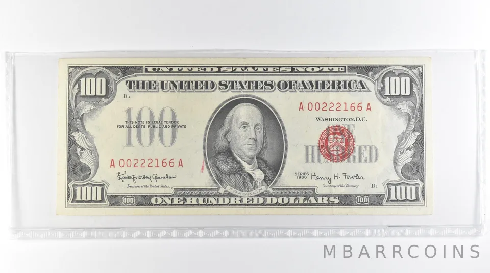 1966 $100 Legal Tender Red Seal *7059