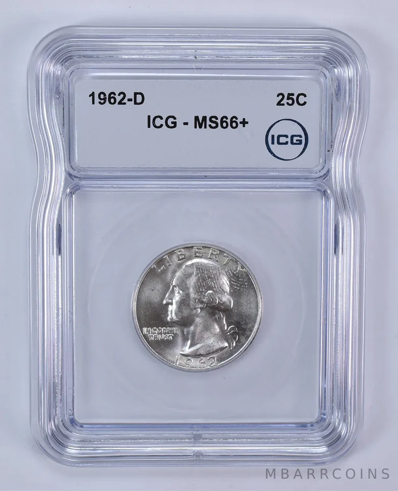 1962-D Washington Quarter MS66+ ICG