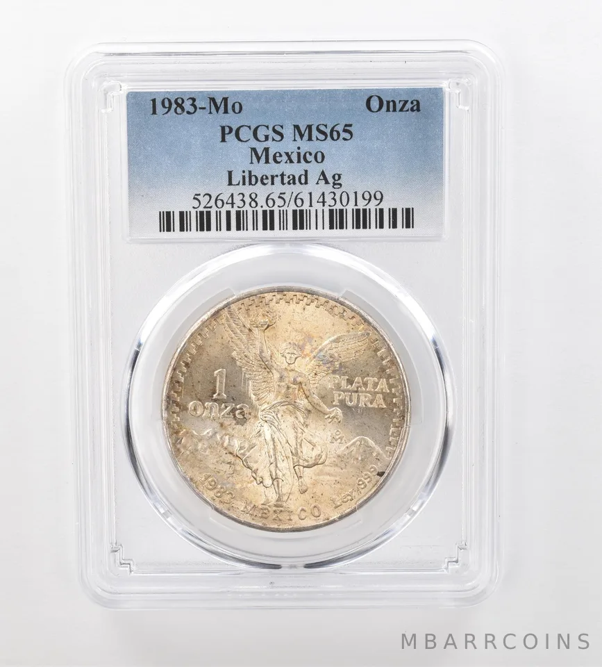 1983 Mo Mexico 1 Onza Silver Libertad MS65 PCGS Beautiful Tone *0910