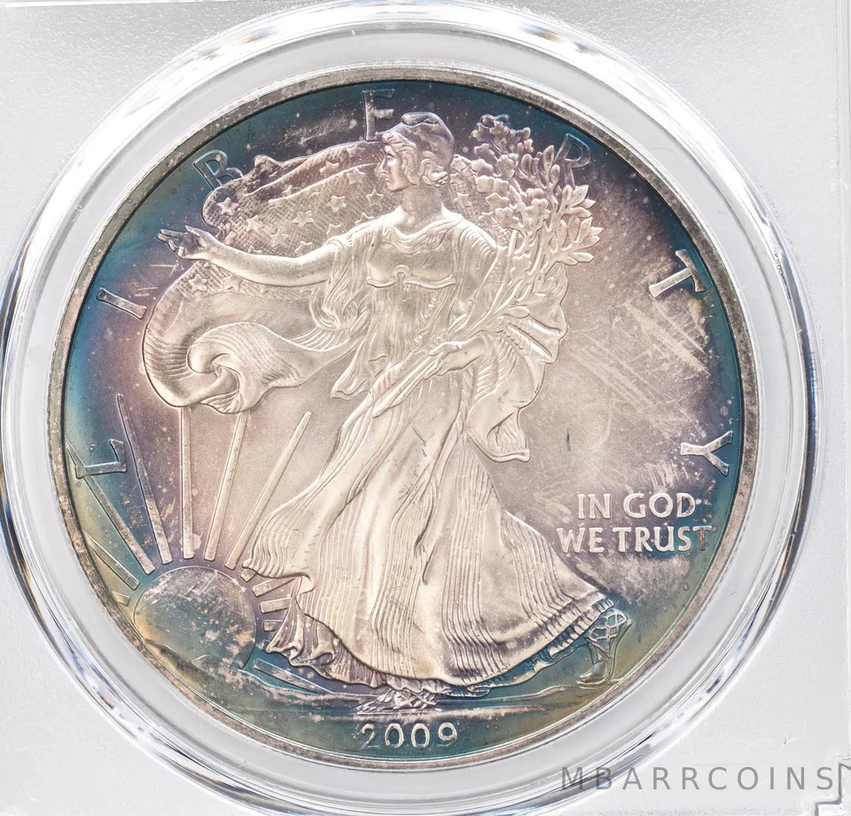 2009 American Silver Eagle MS68 PCGS Beautiful Tone *1172
