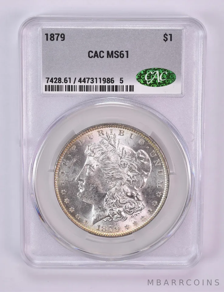 1879 Morgan Silver Dollar MS61 CAC CACg