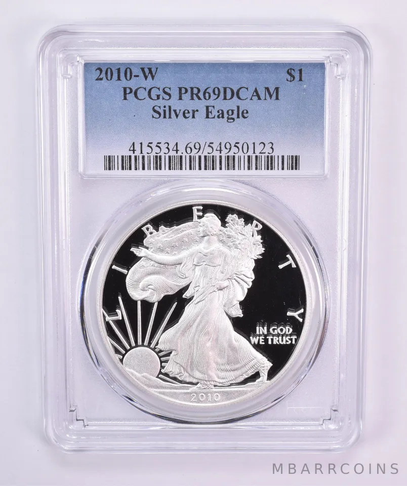 2010-W American Silver Eagle PR69 DCAM PCGS Blue Label