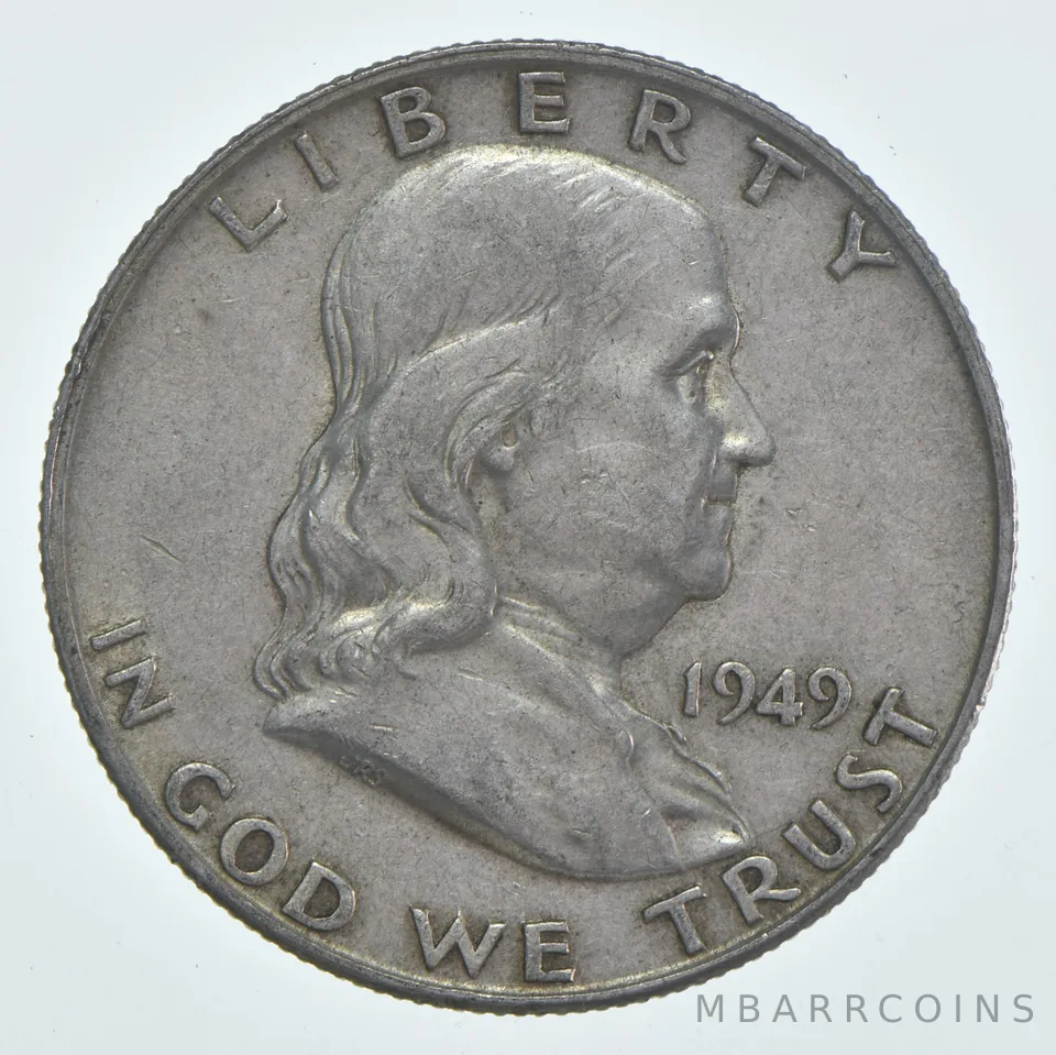 1949-D Franklin Half Dollar Circulated 90% Silver (1pc)