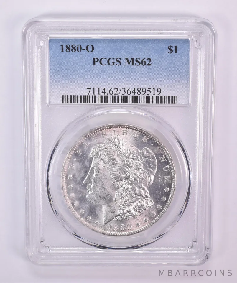 1880-O Morgan Silver Dollar MS62 PCGS Blue Label