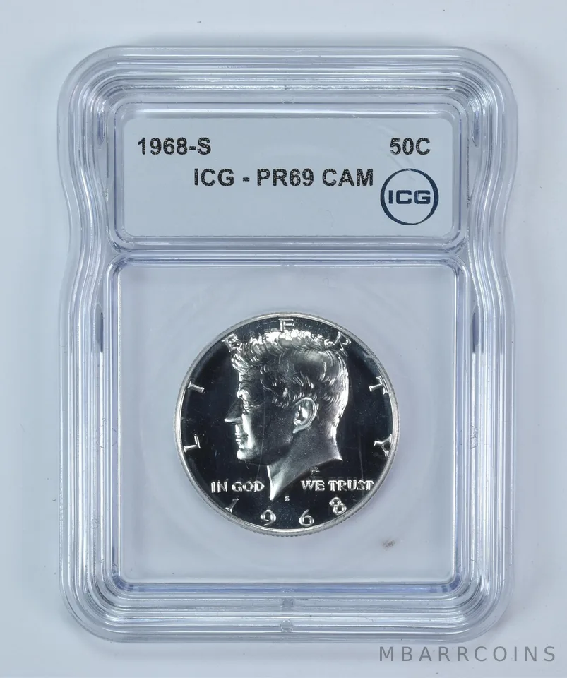 1968-S Kennedy Half Dollar PR69 CAM ICG