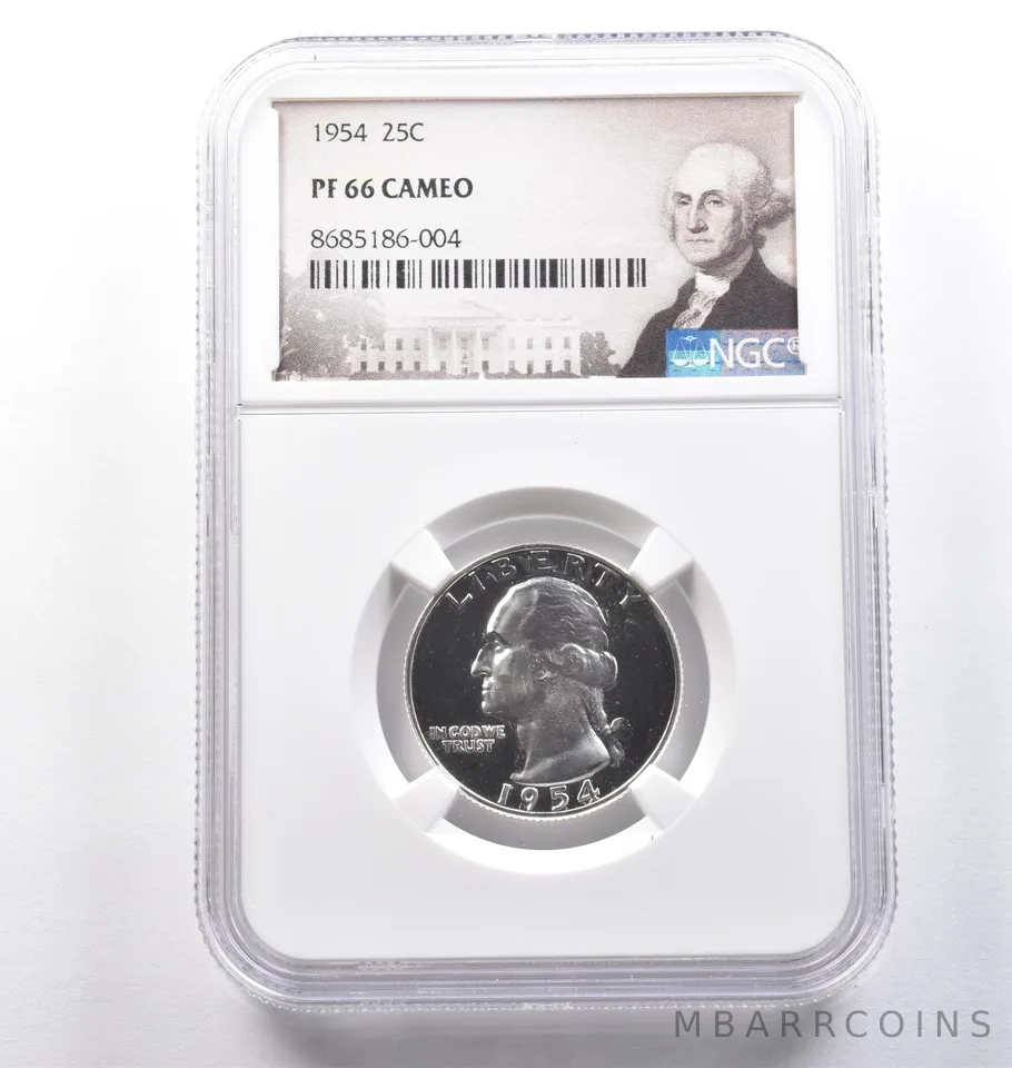 1954 Washington Quarter PF66 CAMEO NGC *3845