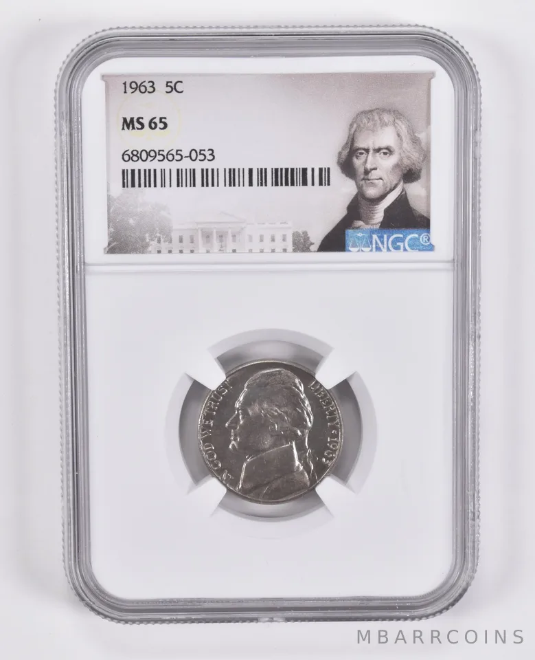 1963 Jefferson Nickel MS65 NGC Special Label