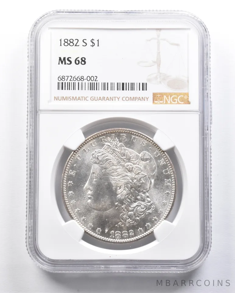 1882-S Morgan Silver Dollar MS68 NGC *6387