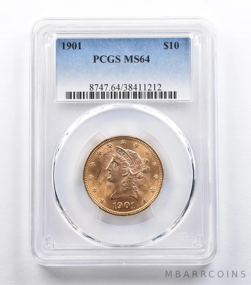 1901 $10 Liberty Head Gold Eagle MS64 PCGS *2233