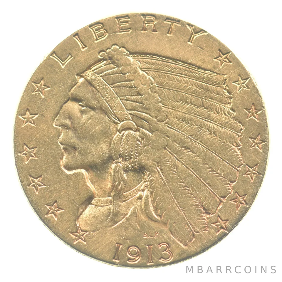 1913 $2.50 Indian Head Gold Quarter Eagle *4778