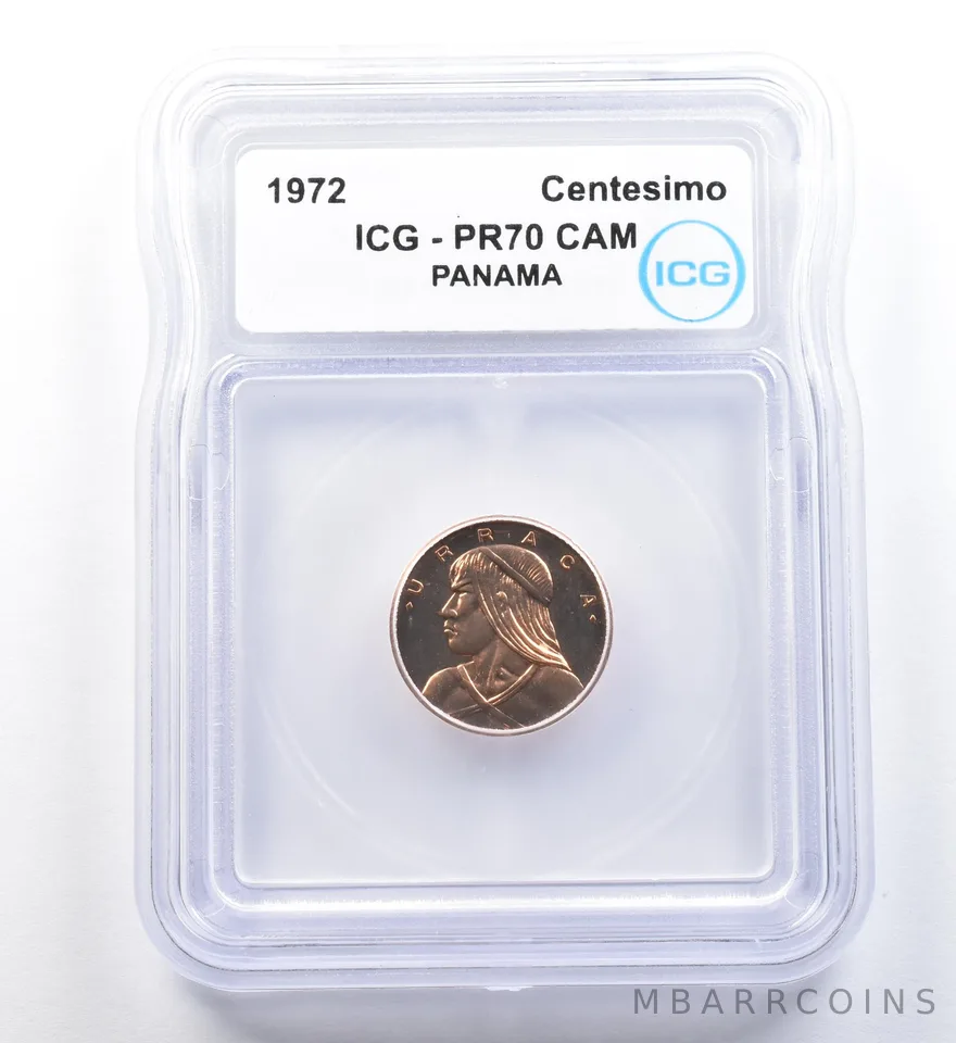 1972 Panama Centesimo PR70 CAM ICG *1113