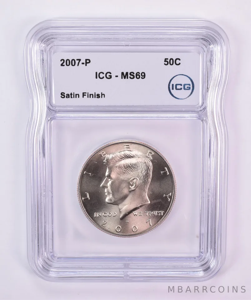 2007-P Kennedy Half Dollar Satin Finish MS69 ICG