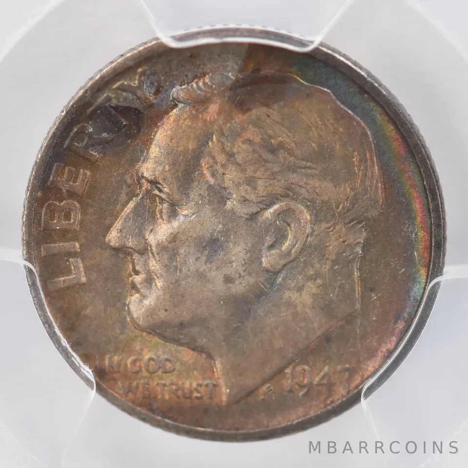 1947-S Roosevelt Dime XF45 PCGS Beautiful Tone *0762