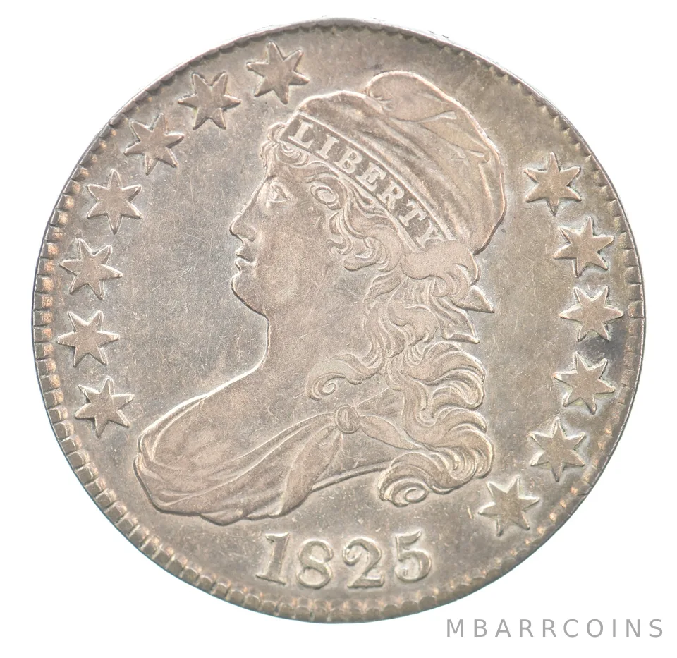 1825 Capped Bust Half Dollar Nice Tone a2825