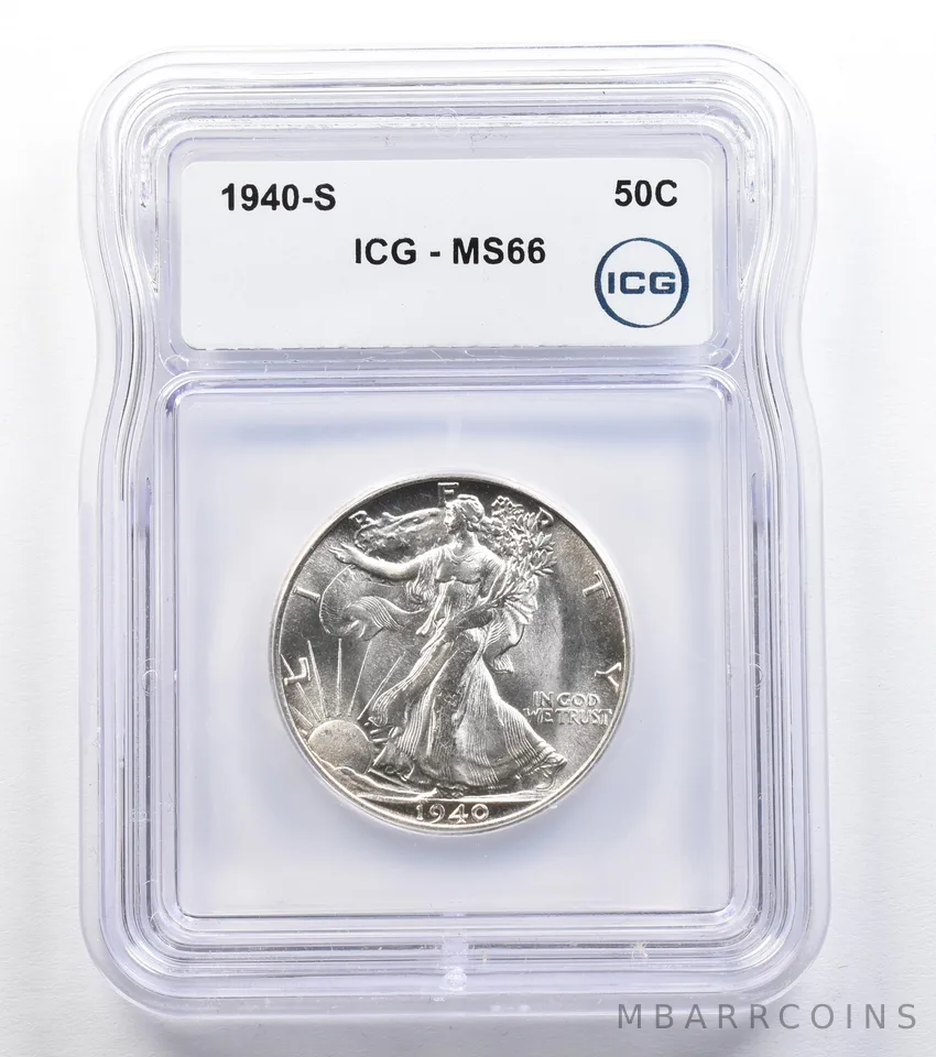 1940-S Walking Liberty Half Dollar MS66 ICG *9589
