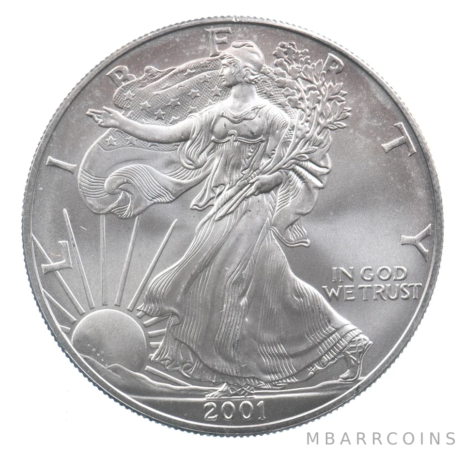 Better Date 2001 American Silver Eagle 1 Troy Oz .999 Fine Silver *620