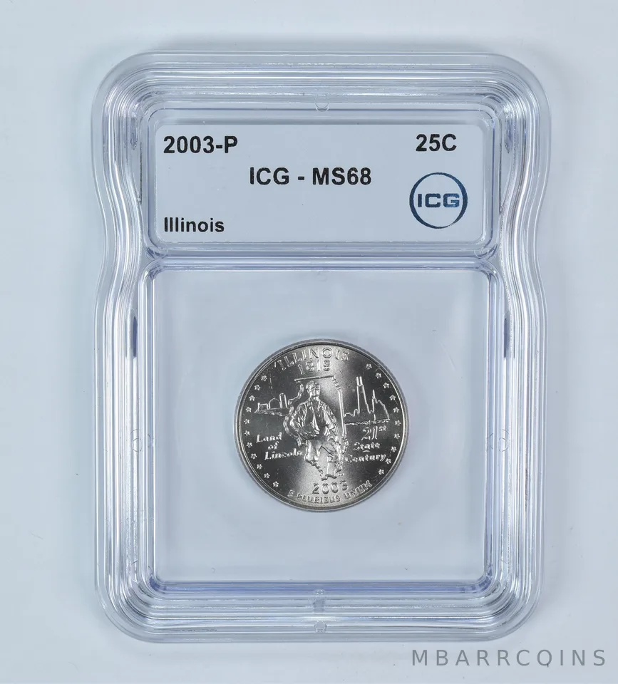 2003-P Washington State Quarter Illinois MS68 ICG