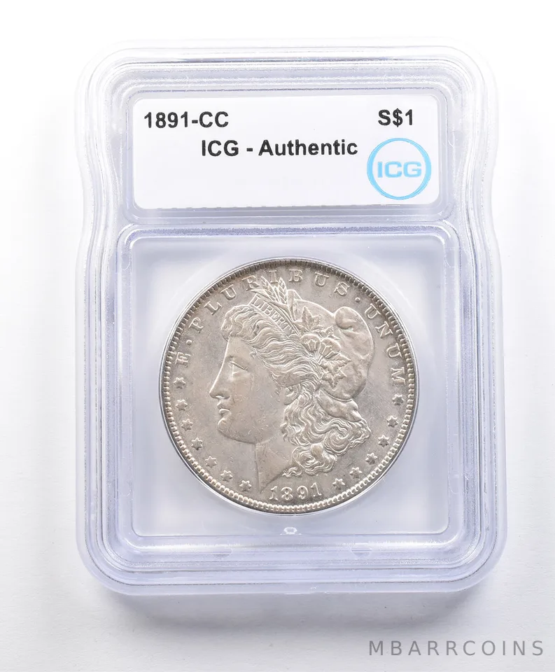 1891-CC Morgan Silver Dollar Authentic ICG *3240
