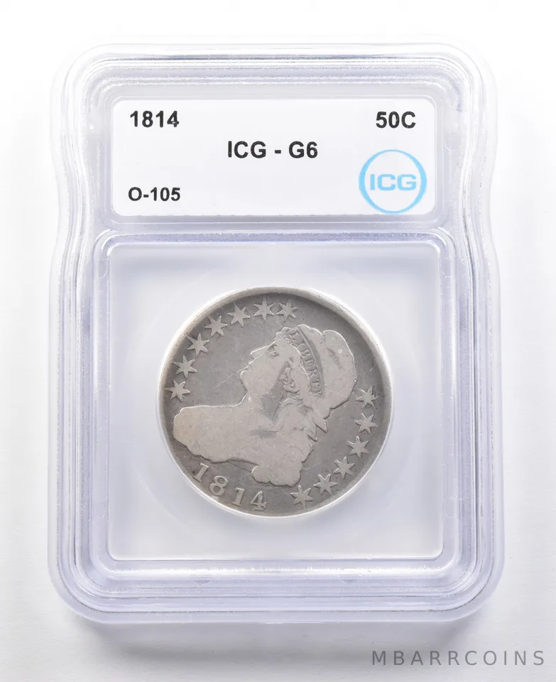 1814 Capped Bust Half Dollar O-105 G6 ICG a3086