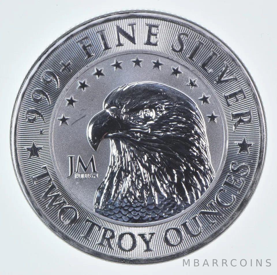 2 Troy Oz Silver Round JM Bullion