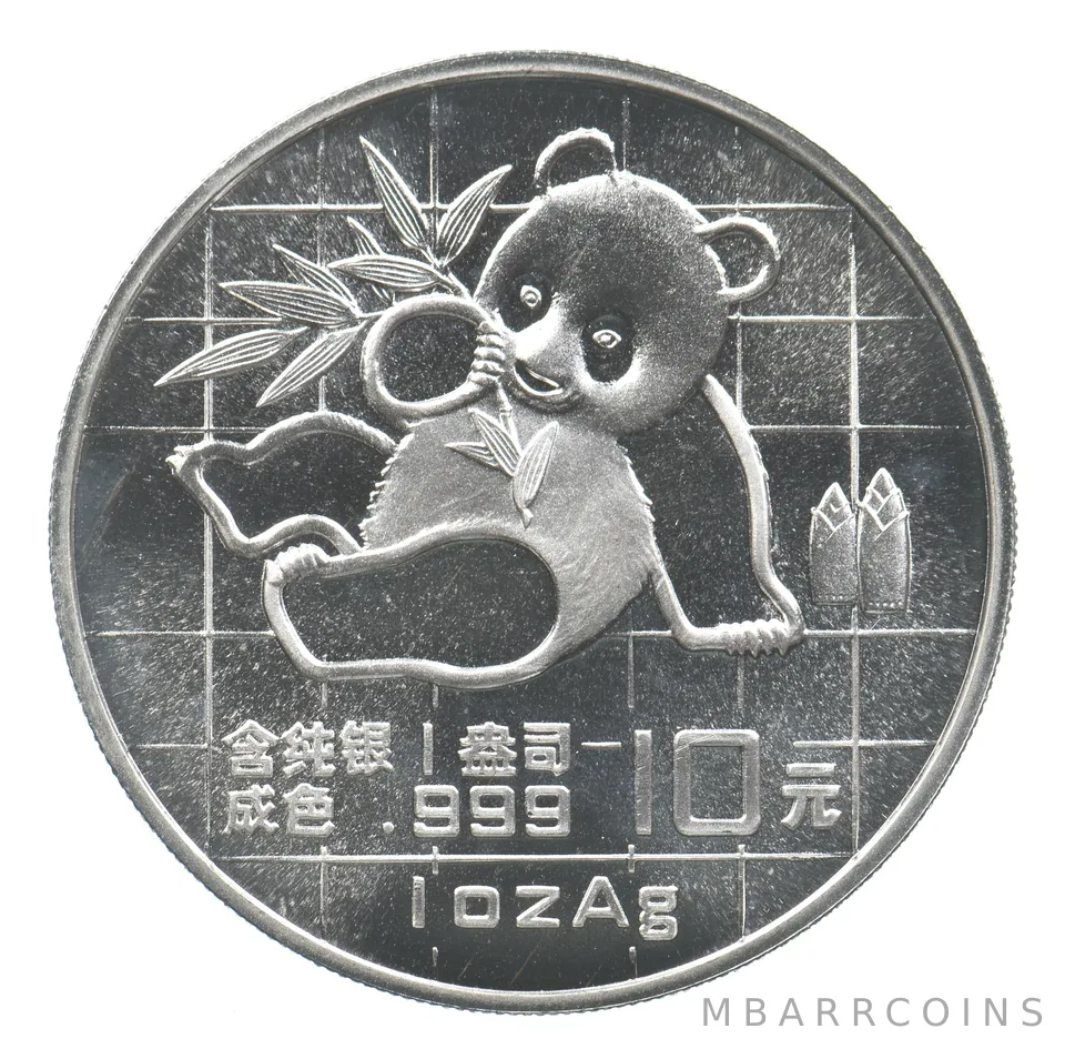 1989 China 10 Yuan Silver Panda 1 Oz Silver a7584