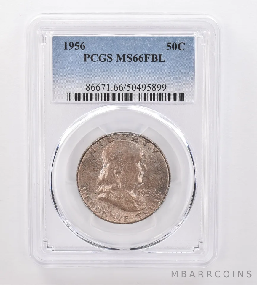 1956 Franklin Half Dollar MS66 FBL PCGS Beautiful Tone *9970