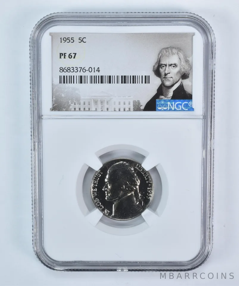 1955 Jefferson Nickel PF67 NGC Special Label