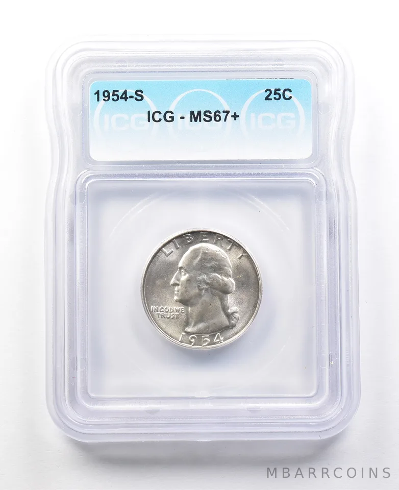 1954-S Washington Quarter MS67+ ICG a3018