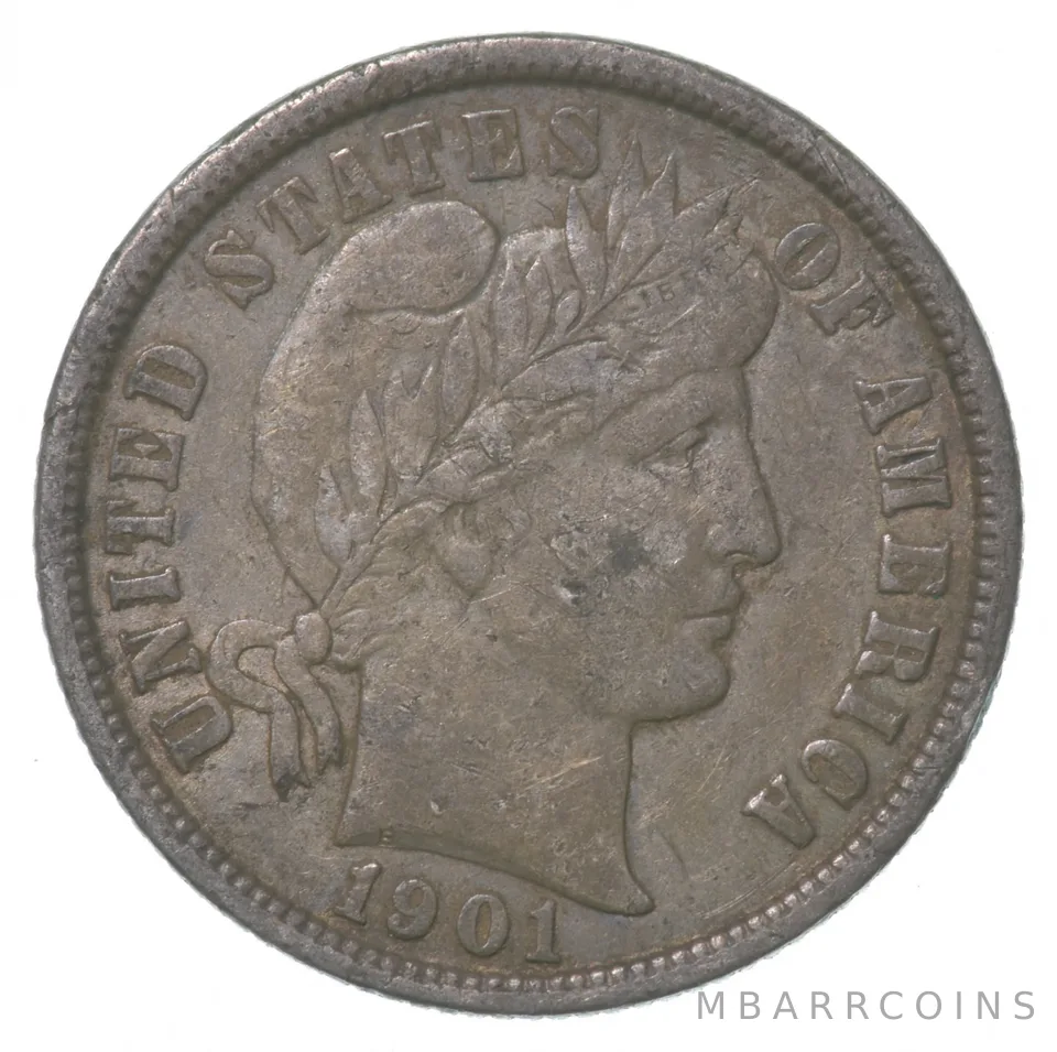 1901 Barber Dime a6208