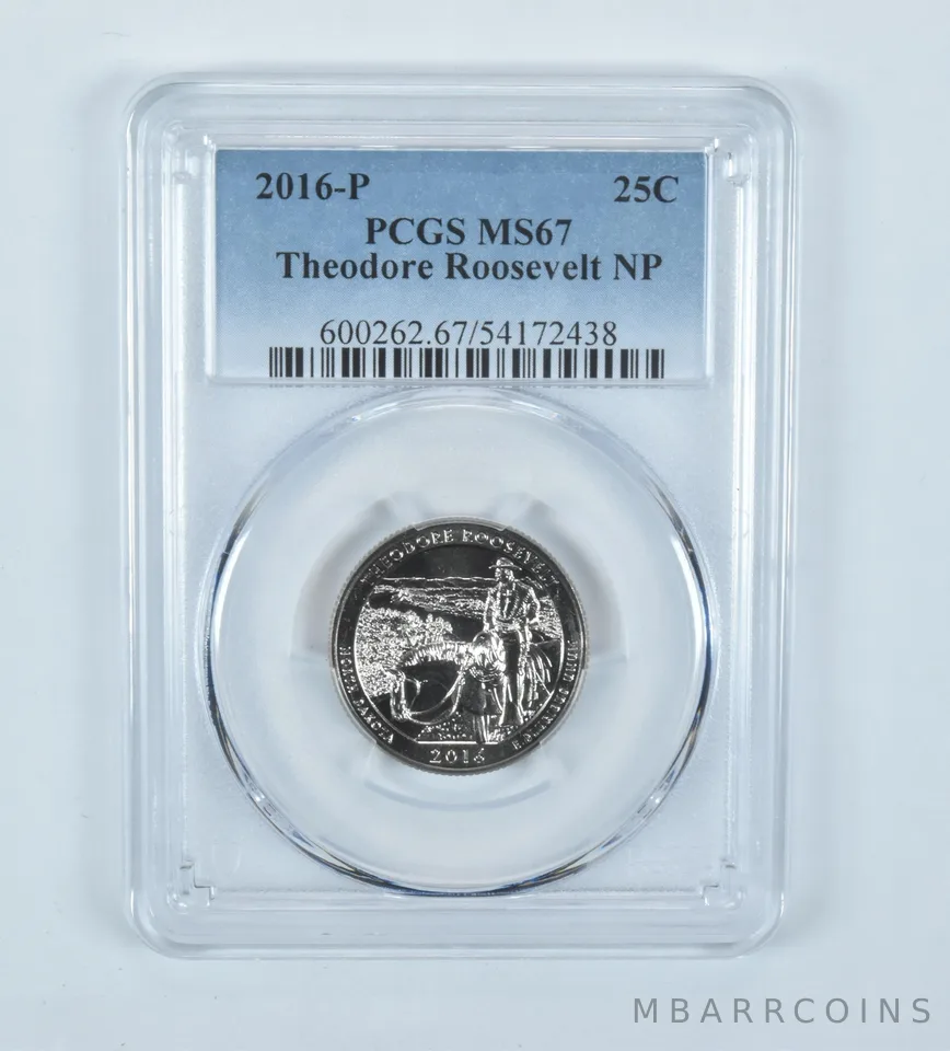 2016-P Washington Quarter ATB Theodore Roosevelt MS67 PCGS