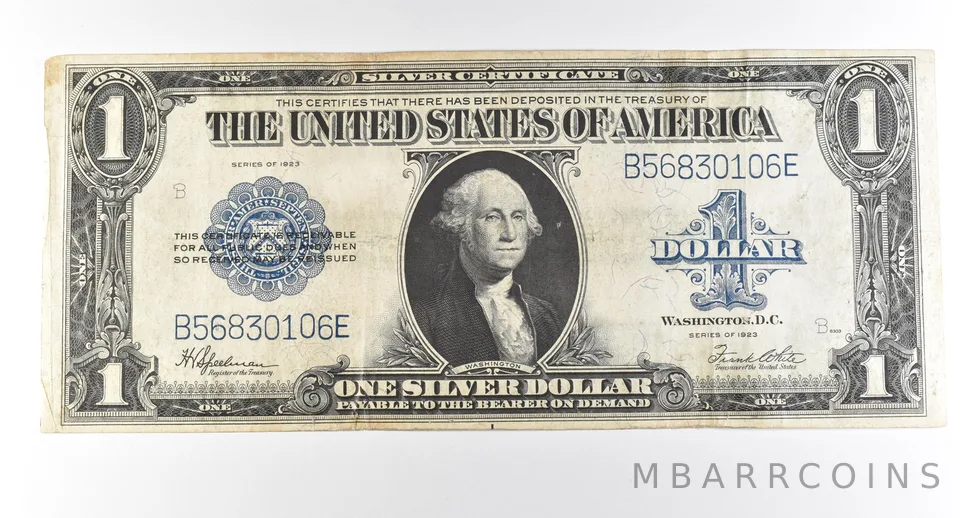 1923 $1 Silver Certificate Large Note Blue Seal *2976