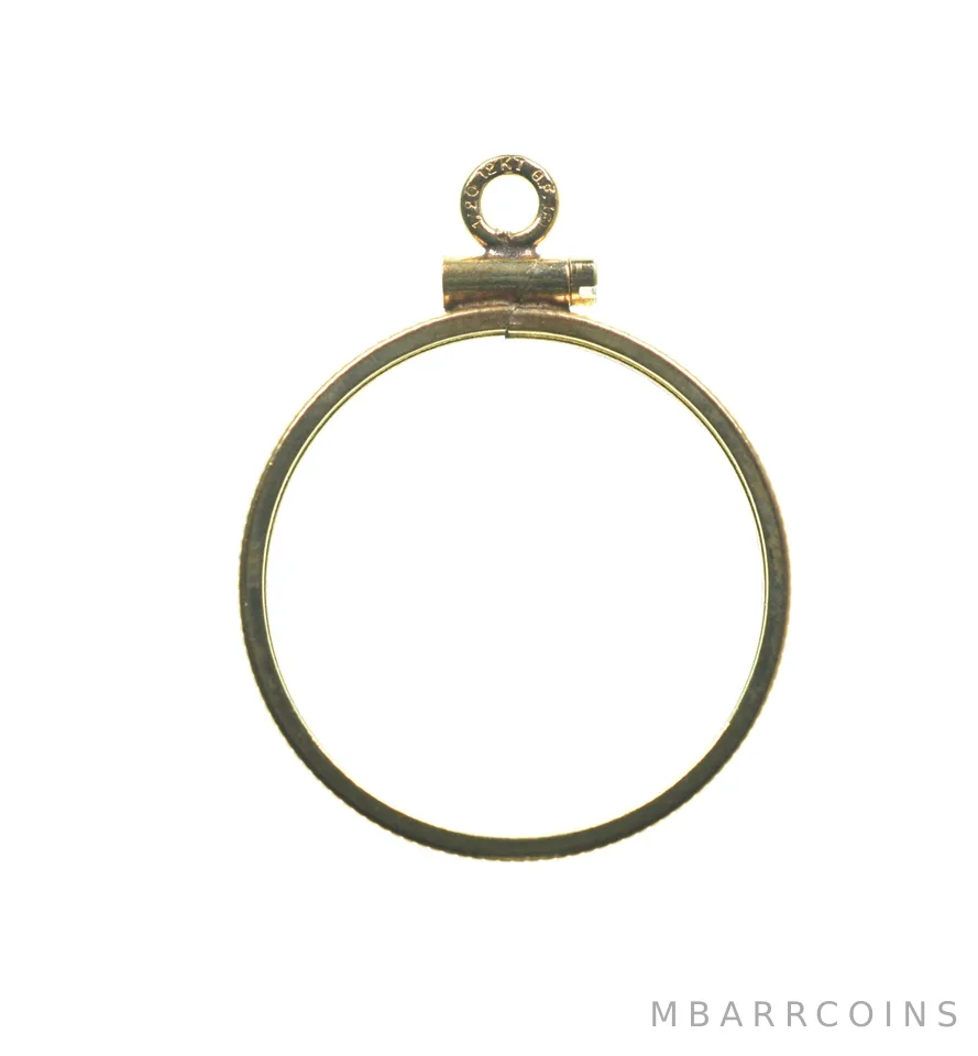 14K 21.2mm Gold Filled US Nickel Coin Bezel Pendant Frame Edge *1322