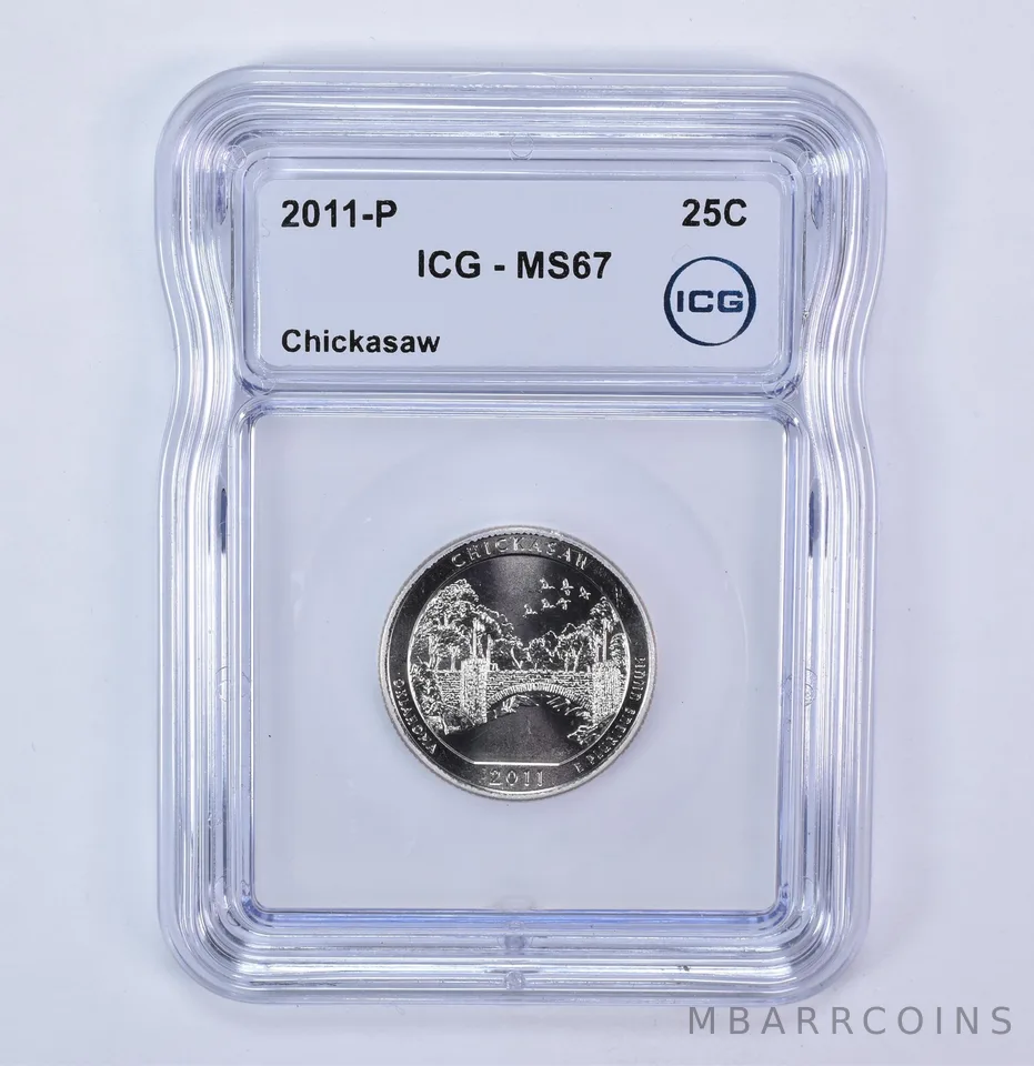 2011-P Washington Quarter ATB Chickasaw MS67 ICG