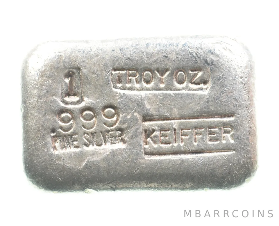 1 Troy Oz Silver Bar Keiffer *1992