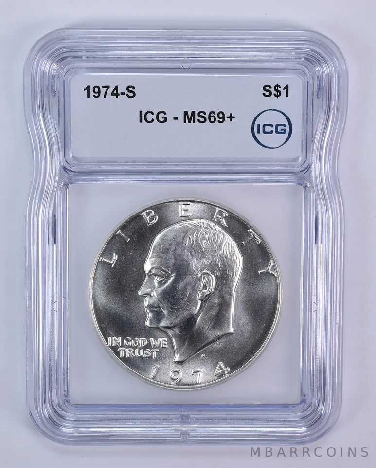1974-S Eisenhower $1 Silver MS69+ ICG