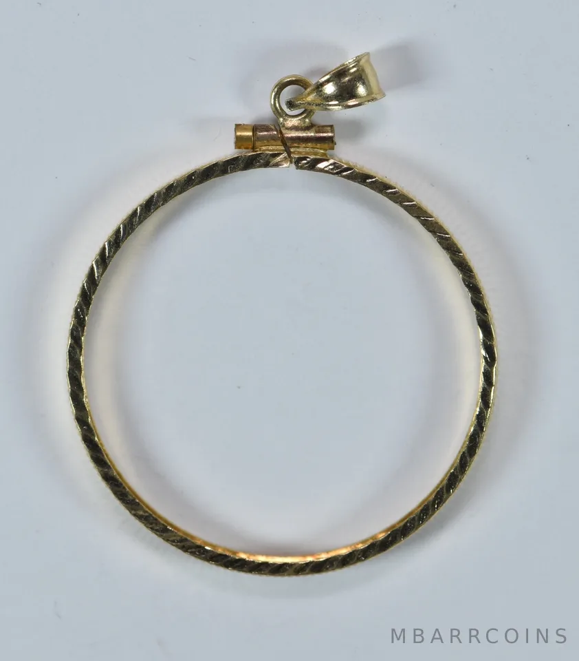14kt Gold Coin Bezel 1 Oz Panda 32.05mm 2.4g a9513